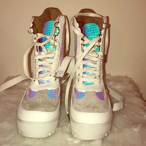 Coachella inspired combat boots